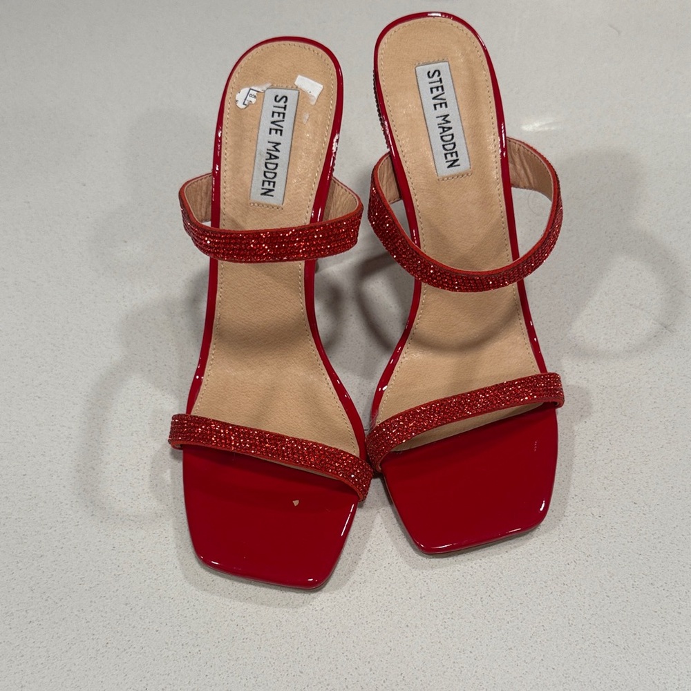 Steve Madden Red Strappy Heels